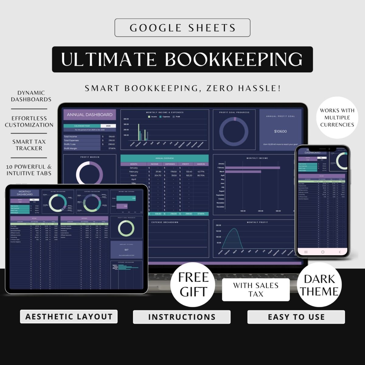 Bookkeeping Template Google Sheets