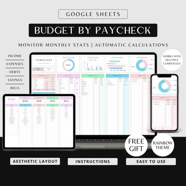 Budget by Paycheck Spreadsheet