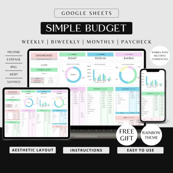 Simple Budget Template Google Sheets