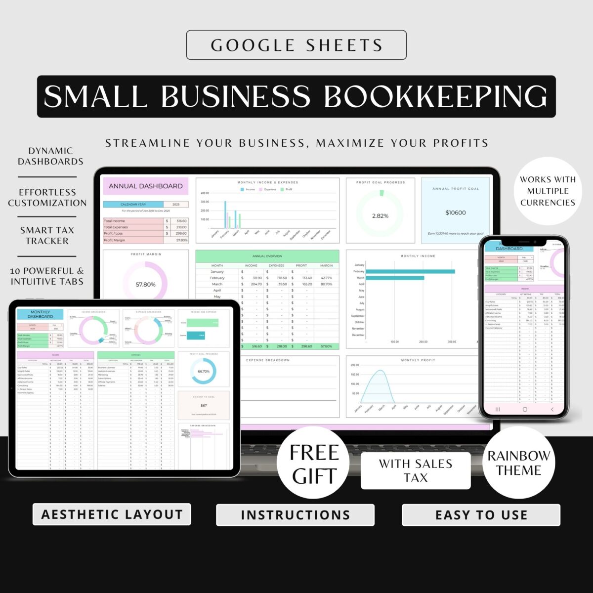 Small Business Bookkeeping Template Google Sheets